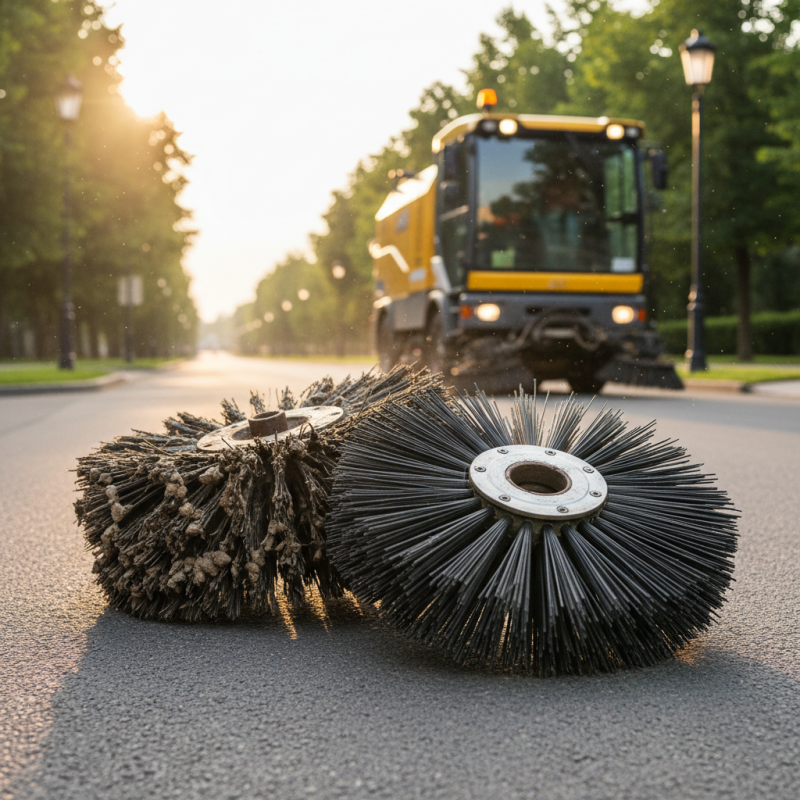How often should street sweeper brushes be replaced?