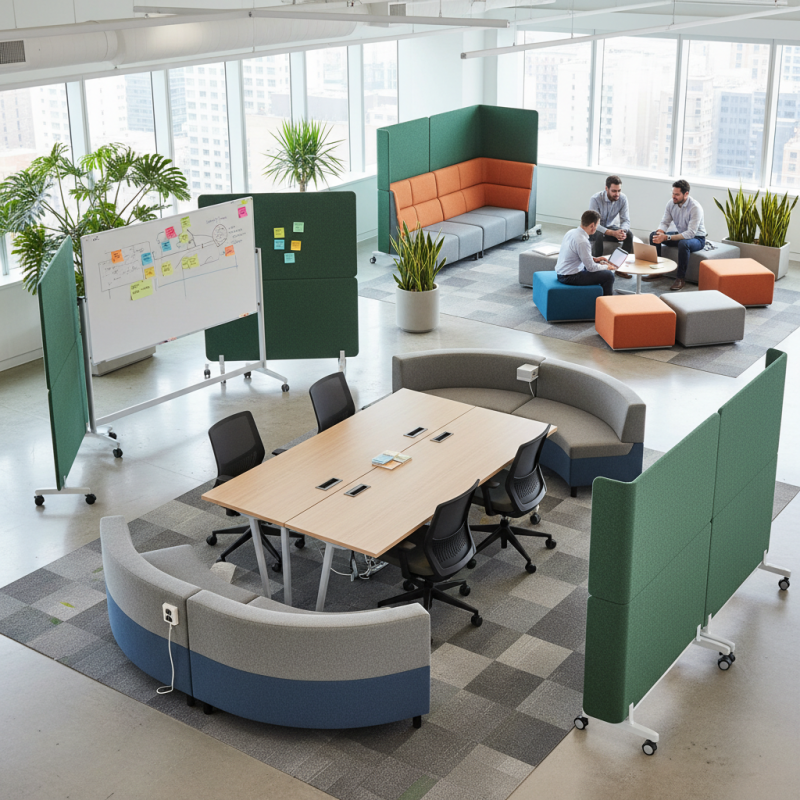 How to design a collaborative workspace with modular furniture?