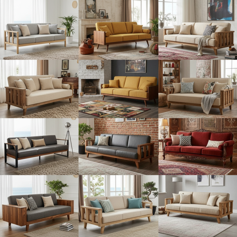 Top 10 Stylish Wooden Sofa Designs for Your Living Room Decor?