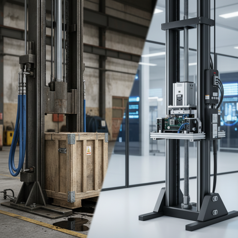 What is the difference between hydraulic and electric lifting systems?
