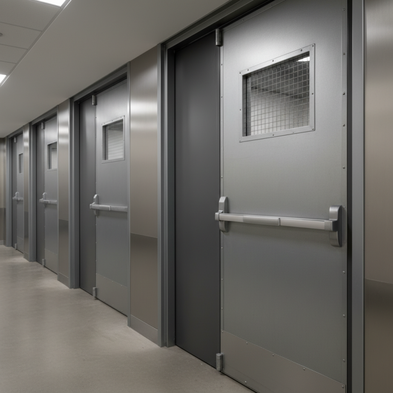 What is the fire rating for commercial steel doors?