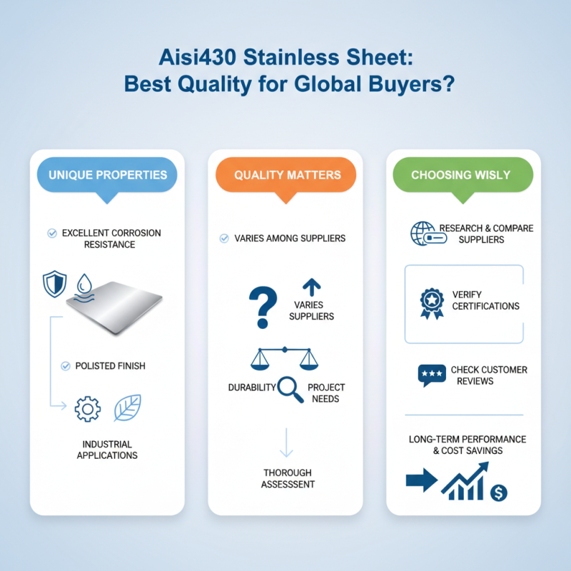 Aisi430 Stainless Sheet Best Quality for Global Buyers?