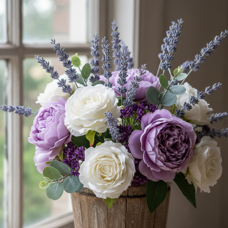 How to Effectively Combine Dried Lavender and Silk Flowers?