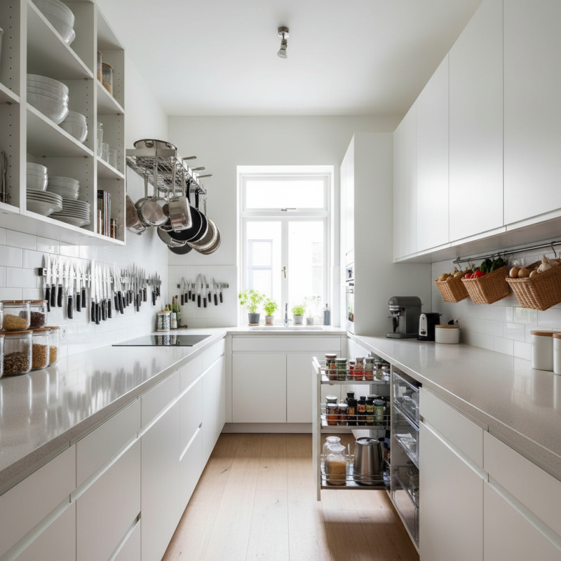 Top 10 Tips to Maximize Storage in a Galley Kitchen?