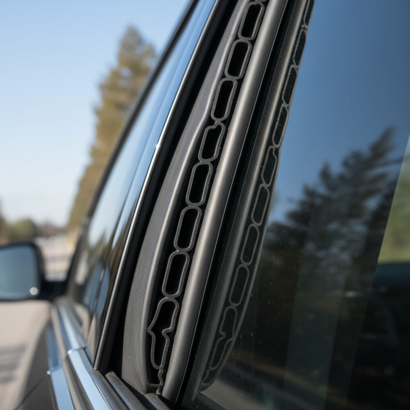 How do sealing strips effectively reduce wind noise in vehicles?