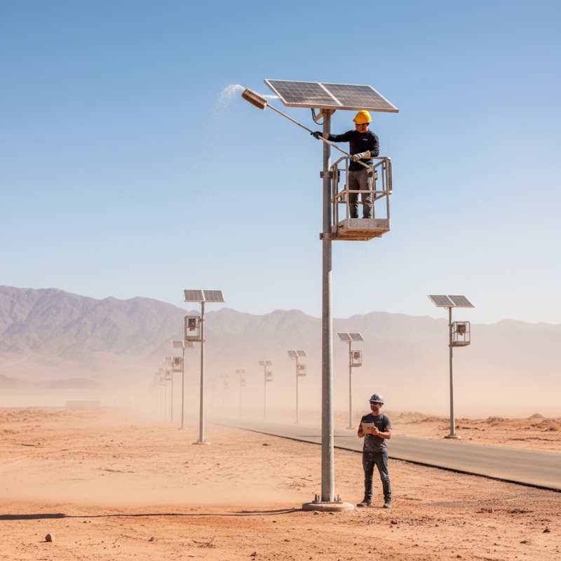 Best Ways to Maintain Solar Panels on Street Lights in Dusty Areas?