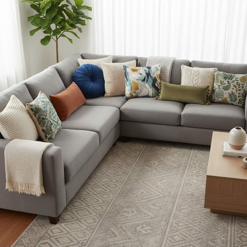 How to Style Throw Pillows on a Sectional Sofa Beautifully?