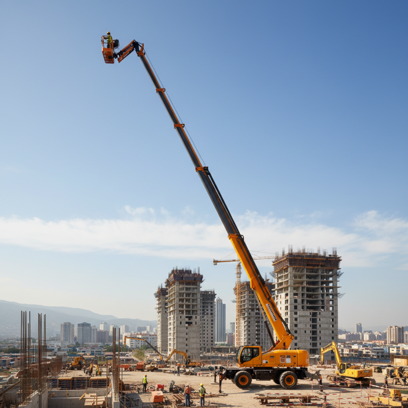 What is the maximum height for a telescopic boom lift?