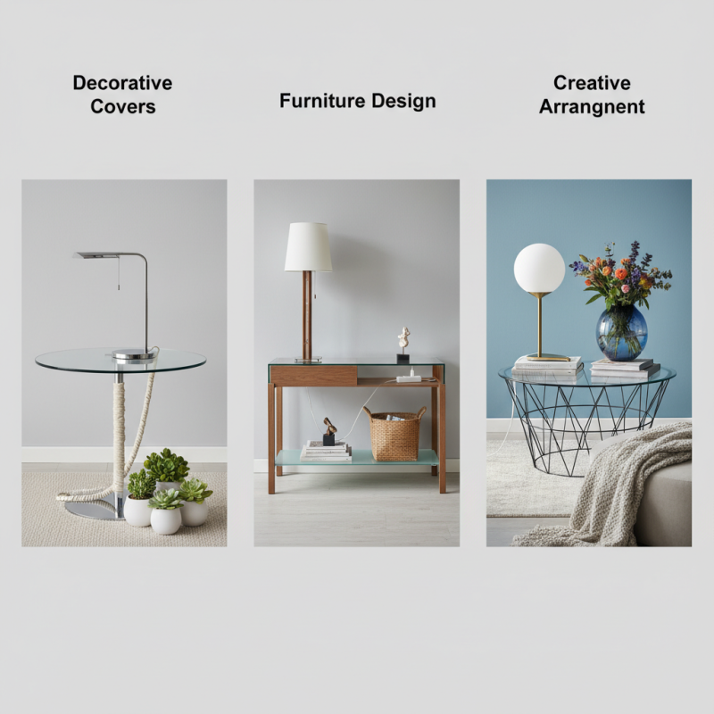 How to Disguise Lamp Cords on a Glass Table?