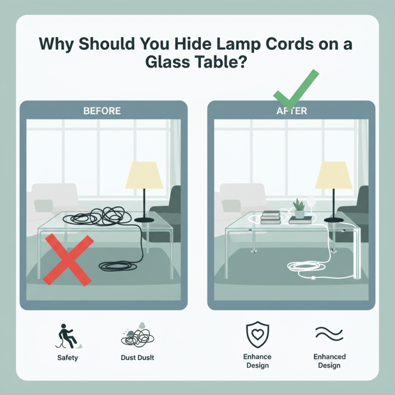Why Should You Hide Lamp Cords on a Glass Table?