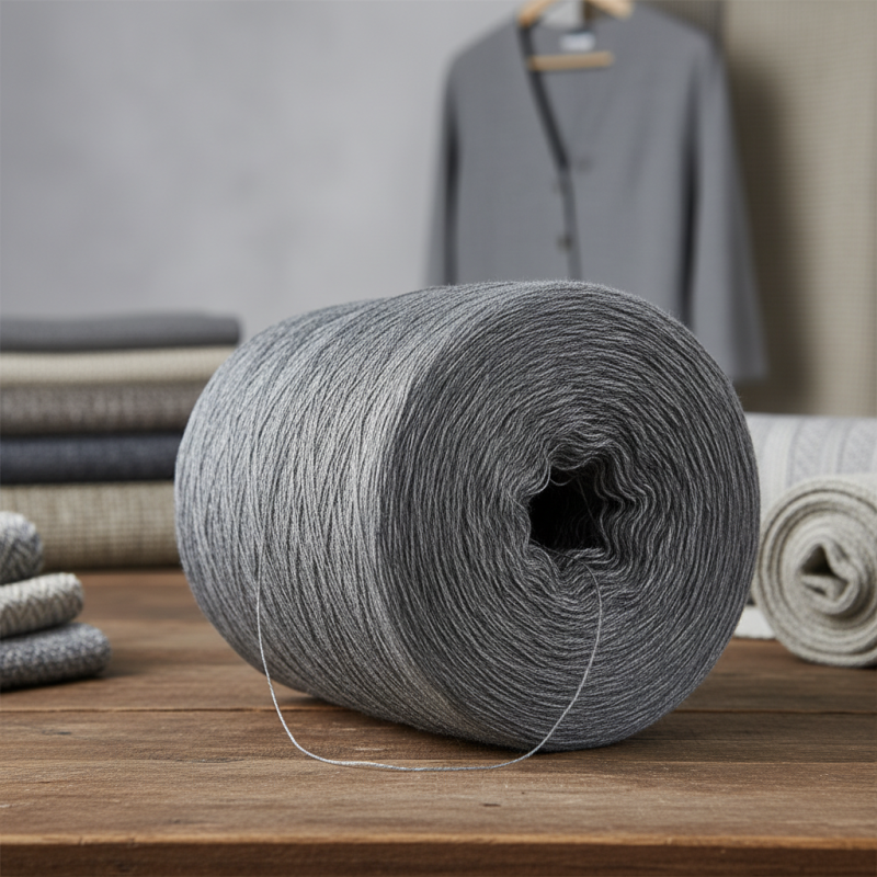 Top Quality Grey Polyester Yarn for Global Buyers?