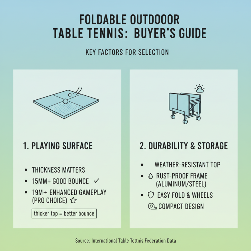 How to Choose the Best Foldable Outdoor Table Tennis for Your Game?