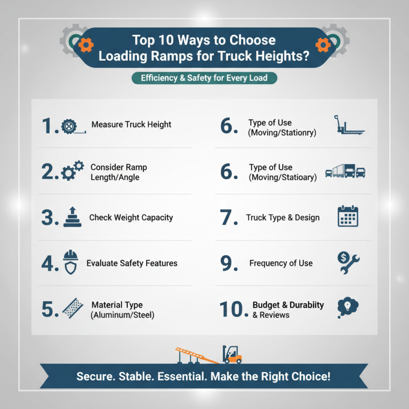 Top 10 Ways to Choose Loading Ramps for Truck Heights?
