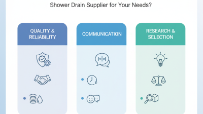How to Find the Best China Shower Drain Supplier for Your Needs?