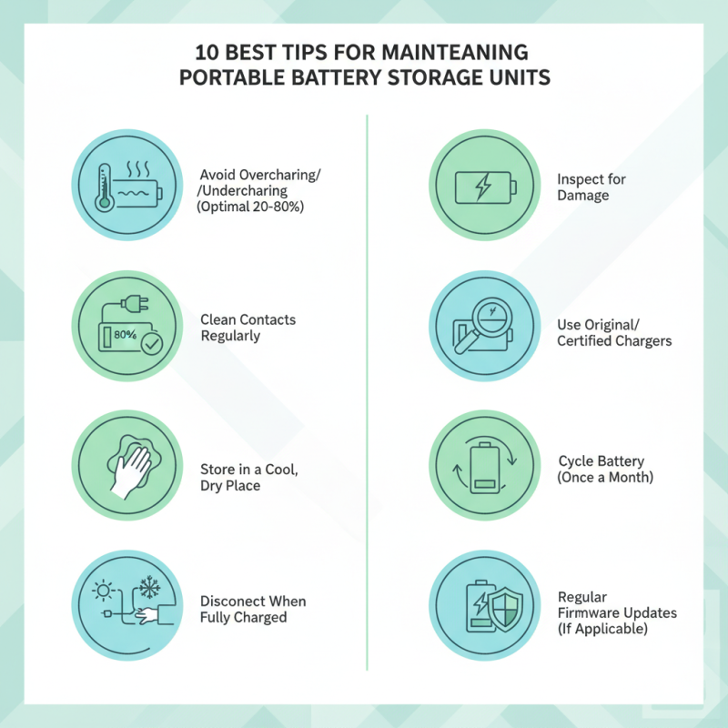 10 Best Tips for Maintaining Portable Battery Storage Units?