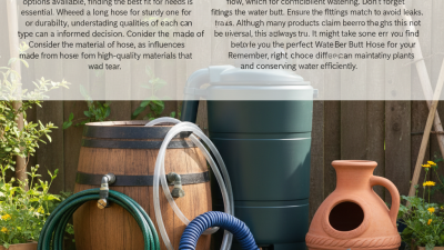 How to Choose the Best Water Butt Hose for Your Needs?
