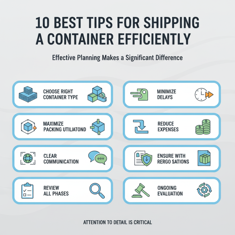 10 Best Tips for Shipping a Container Efficiently?