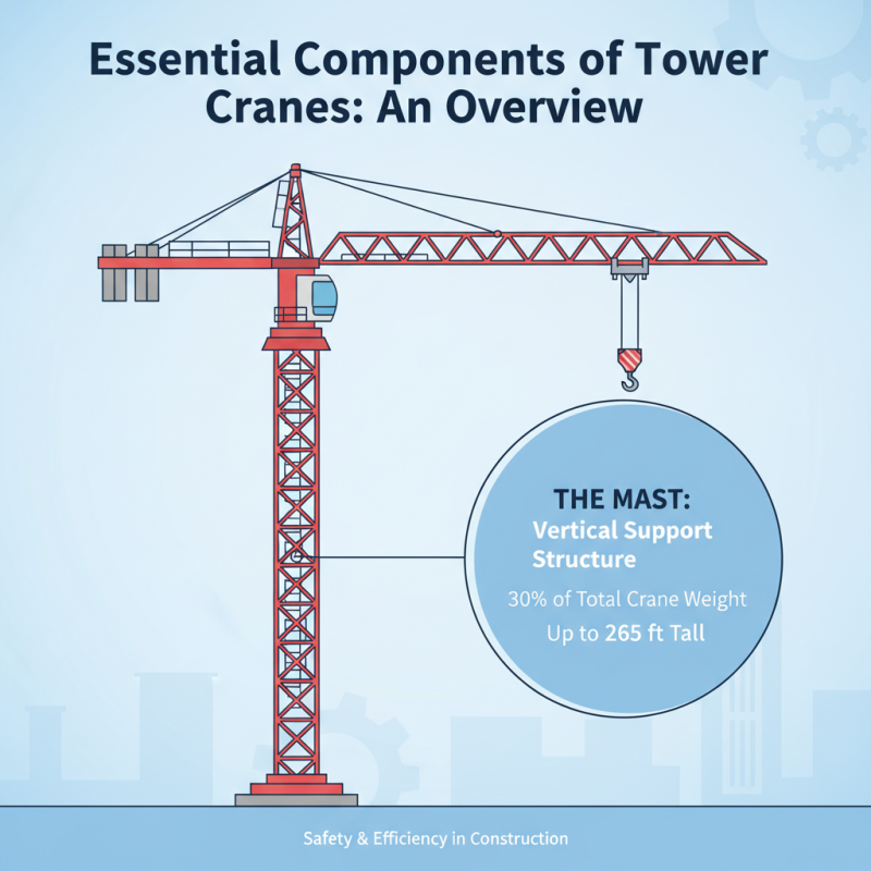 What Are the Essential Parts of a Tower Crane?
