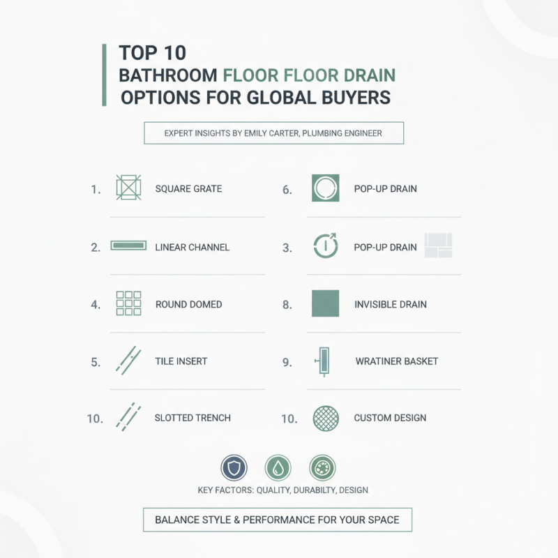 Top 10 Bathroom Floor Drain Options for Global Buyers?