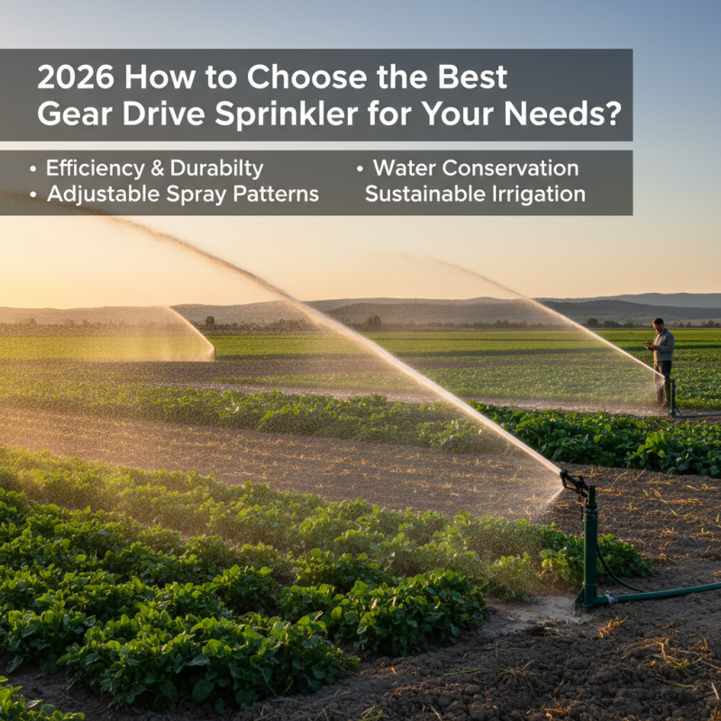 2026 How to Choose the Best Gear Drive Sprinkler for Your Needs?