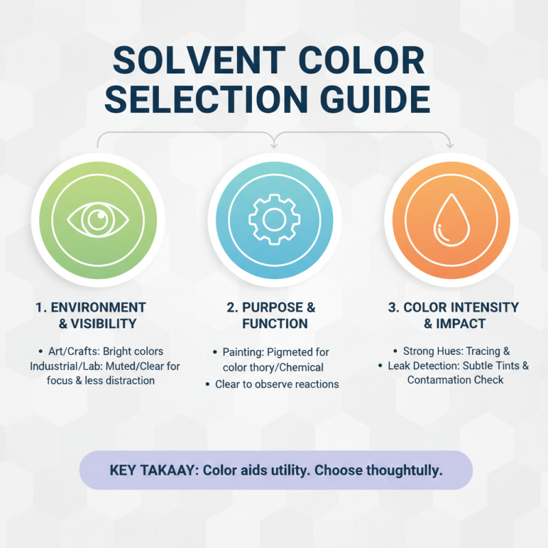 Top Tips for Choosing the Right Solvent Colour for Your Needs?