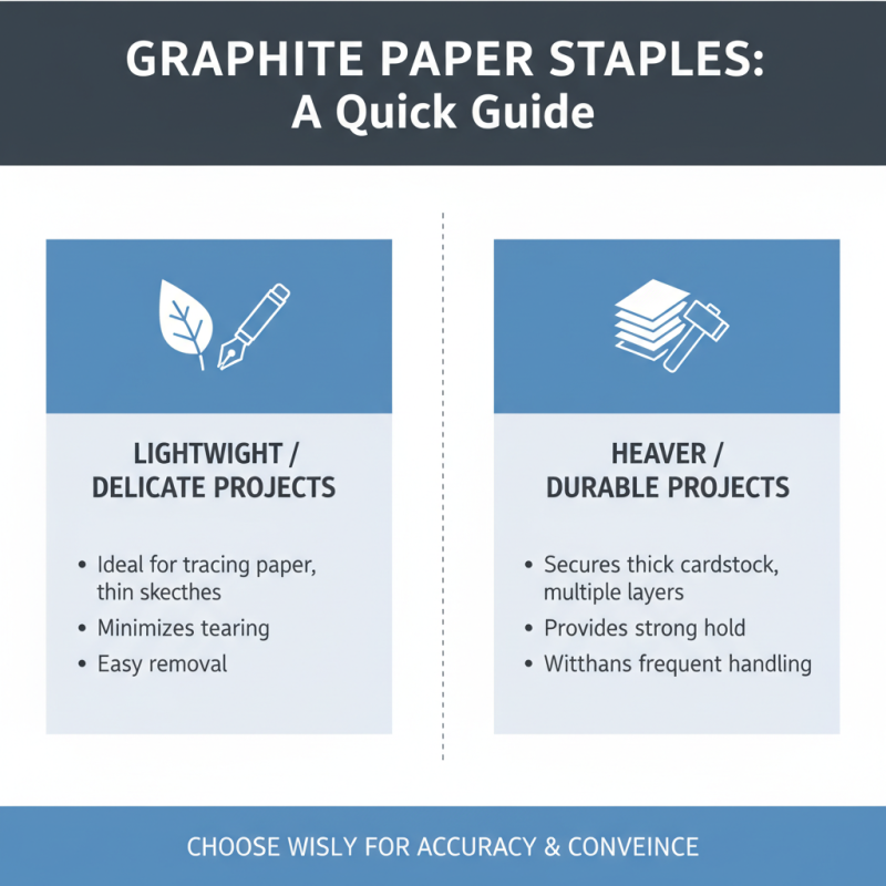 How to Choose Graphite Paper Staples for Your Projects?