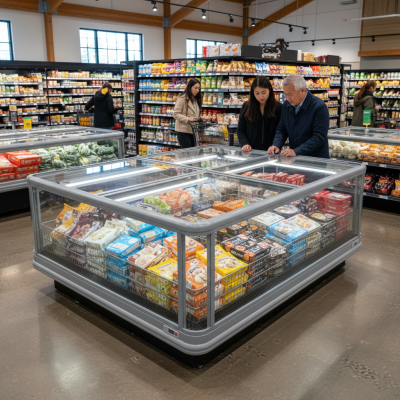 Best Asian Style Transparent Island Freezer for Your Business?
