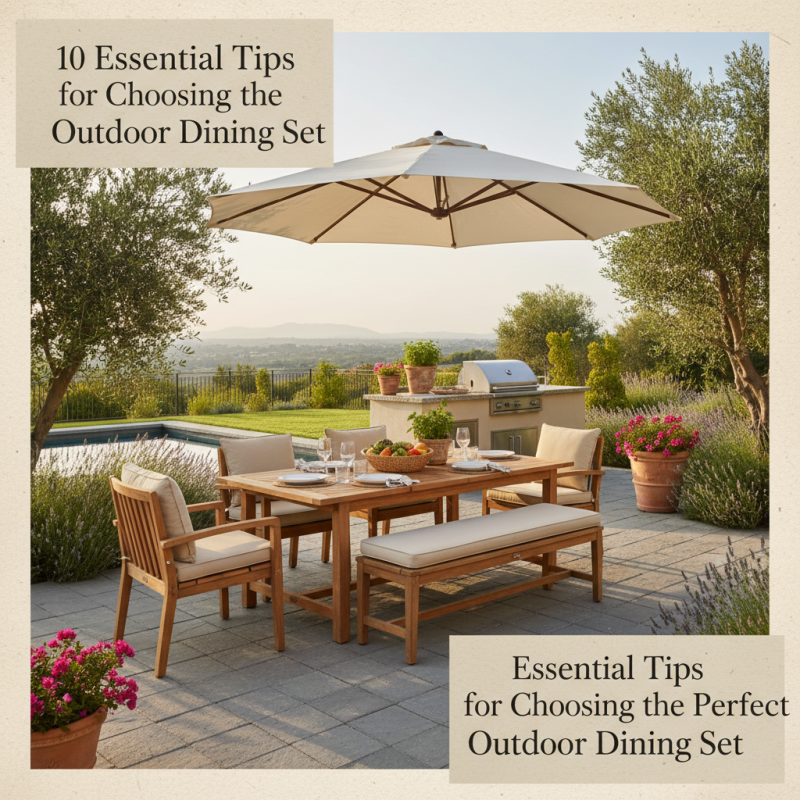 10 Essential Tips for Choosing the Perfect Outdoor Dining Set?
