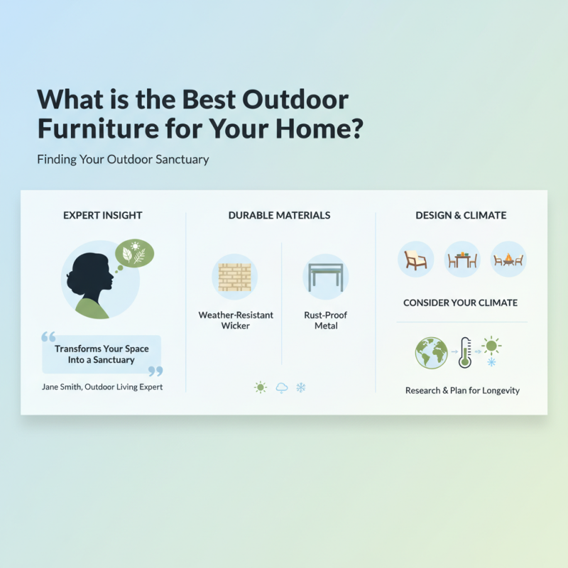 What is the Best Outdoor Furniture for Your Home?