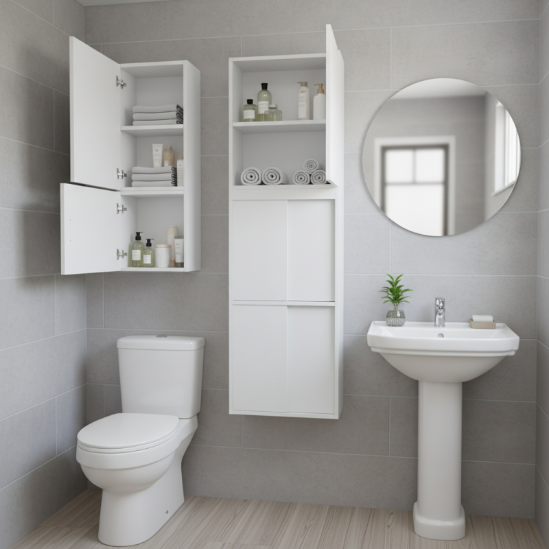 Why Use Wall Mounted Cabinets in Small Bathrooms for Space Saving?