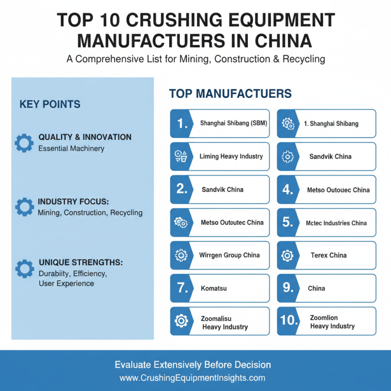 Top 10 Crushing Equipment Manufacturers in China You Should Know?