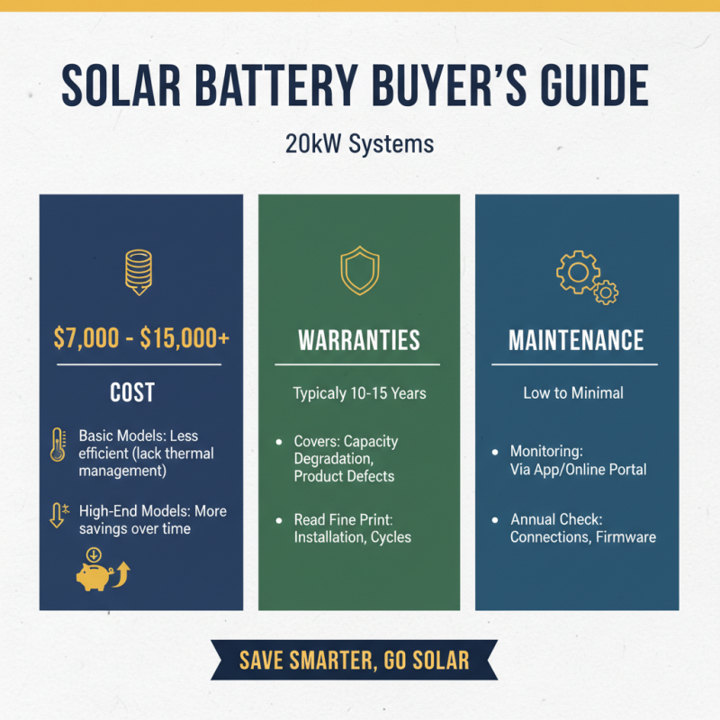 Top 5 Tips for Choosing a 20kw Solar Battery for Your Needs
