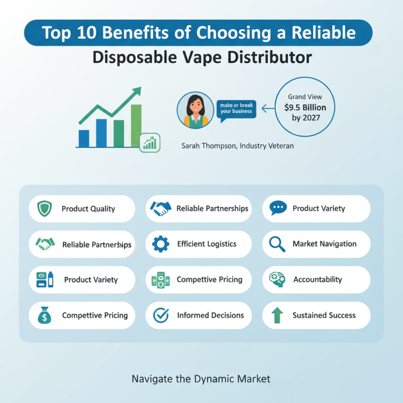 Top 10 Benefits of Choosing a Reliable Disposable Vape Distributor?