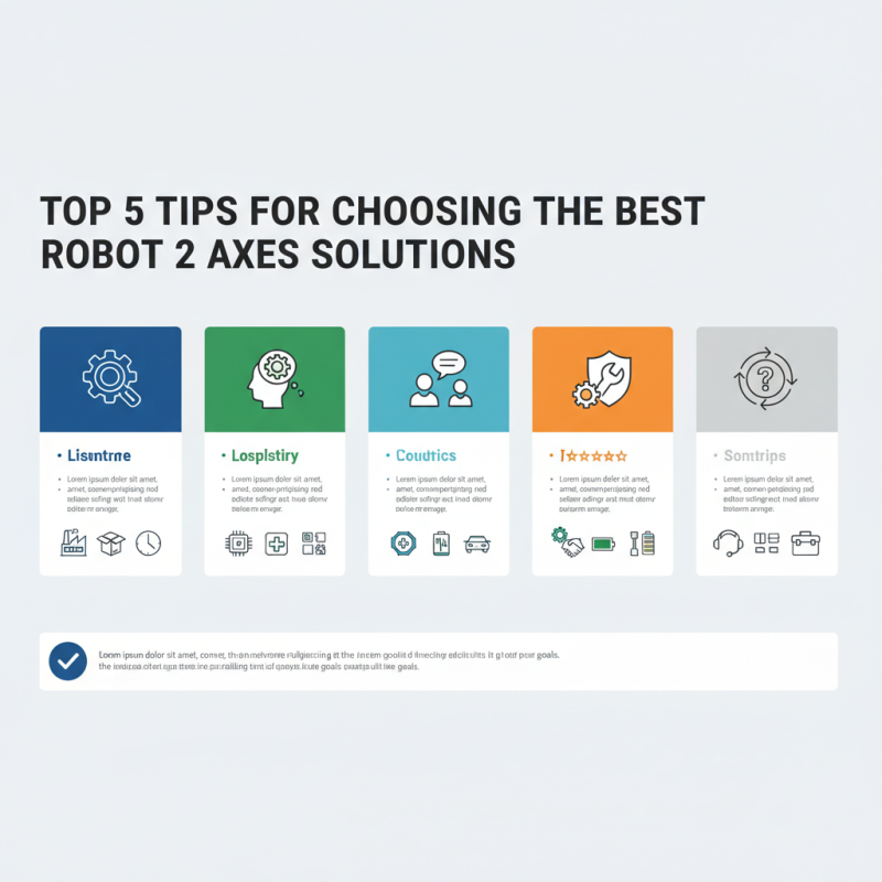 Top 5 Tips for Choosing the Best Robot 2 Axes Solutions?