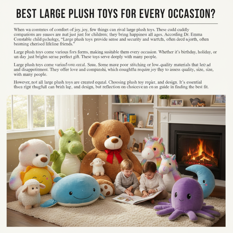 Best Large Plush Toys for Every Occasion?