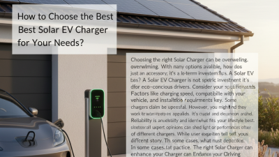 How to Choose the Best Solar EV Charger for Your Needs?
