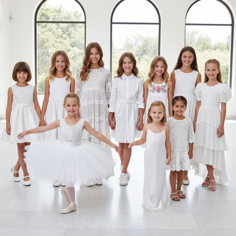 Top 10 Stylish Girls White Dress Options for Global Buyers?