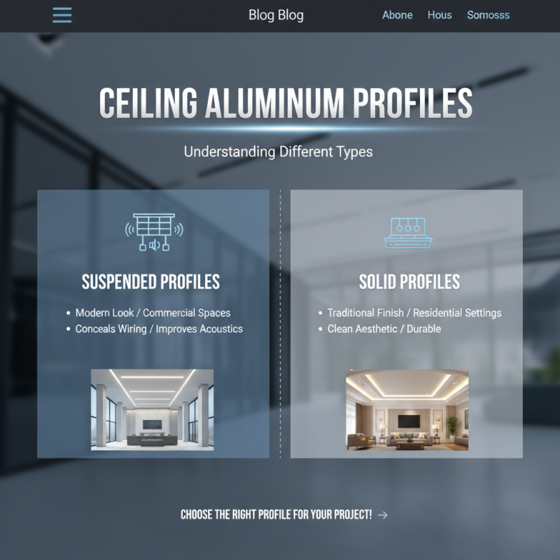 How to Choose the Best Ceiling Aluminum Profiles for Your Needs?
