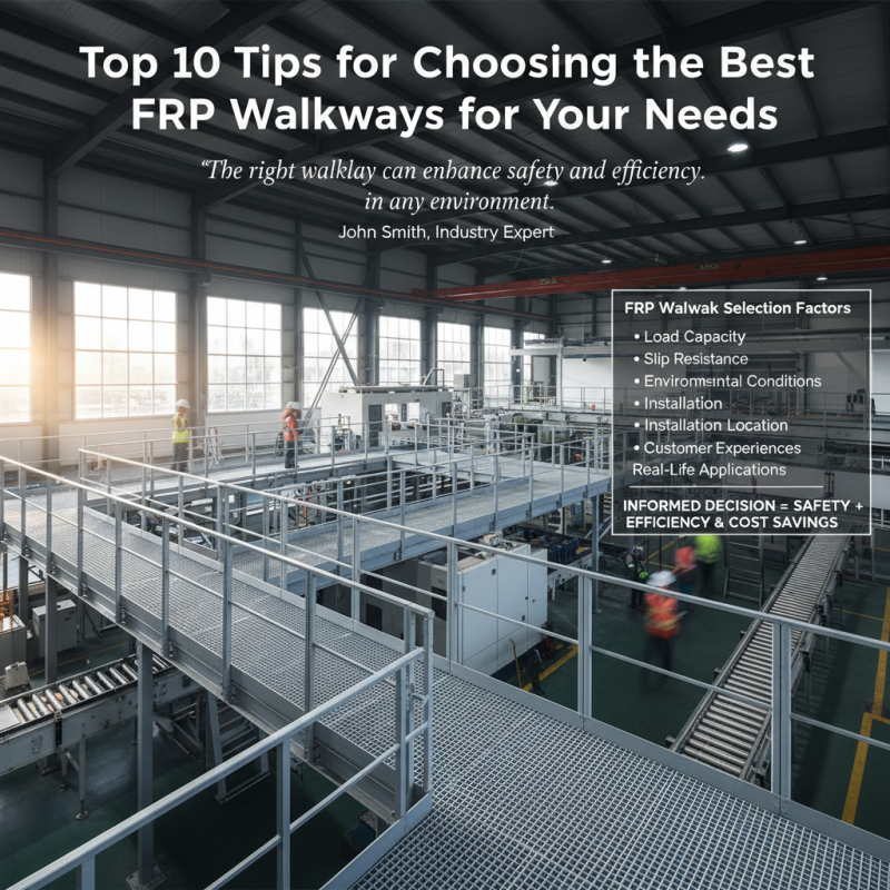 Top 10 Tips for Choosing the Best FRP Walkways for Your Needs