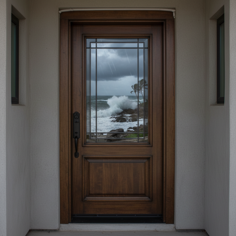 What makes a door hurricane proof in high wind zones?