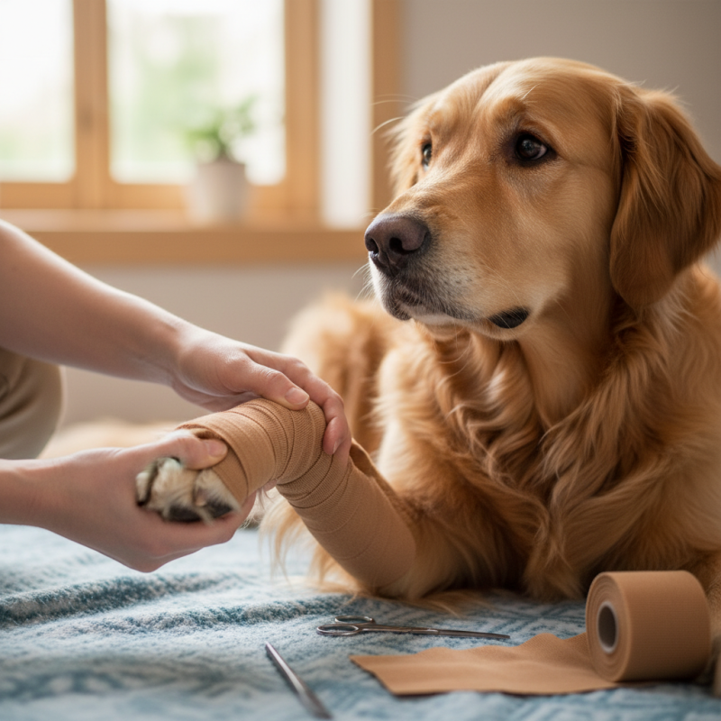 How to Wrap a Dog's Paw with Self Adherent Wrap Easily?