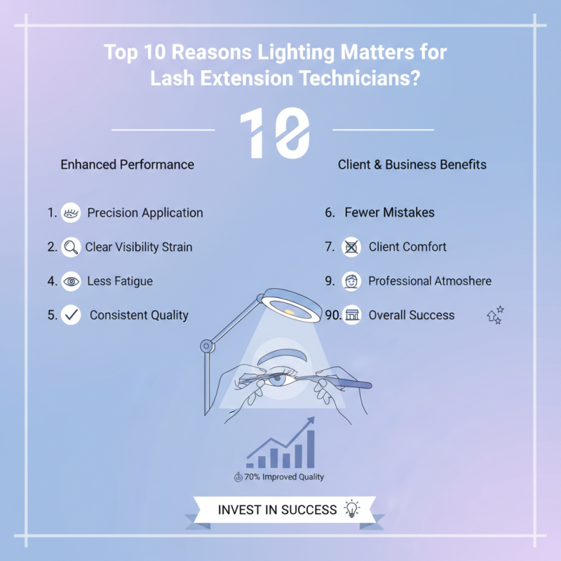 Top 10 Reasons Lighting Matters for Lash Extension Technicians?