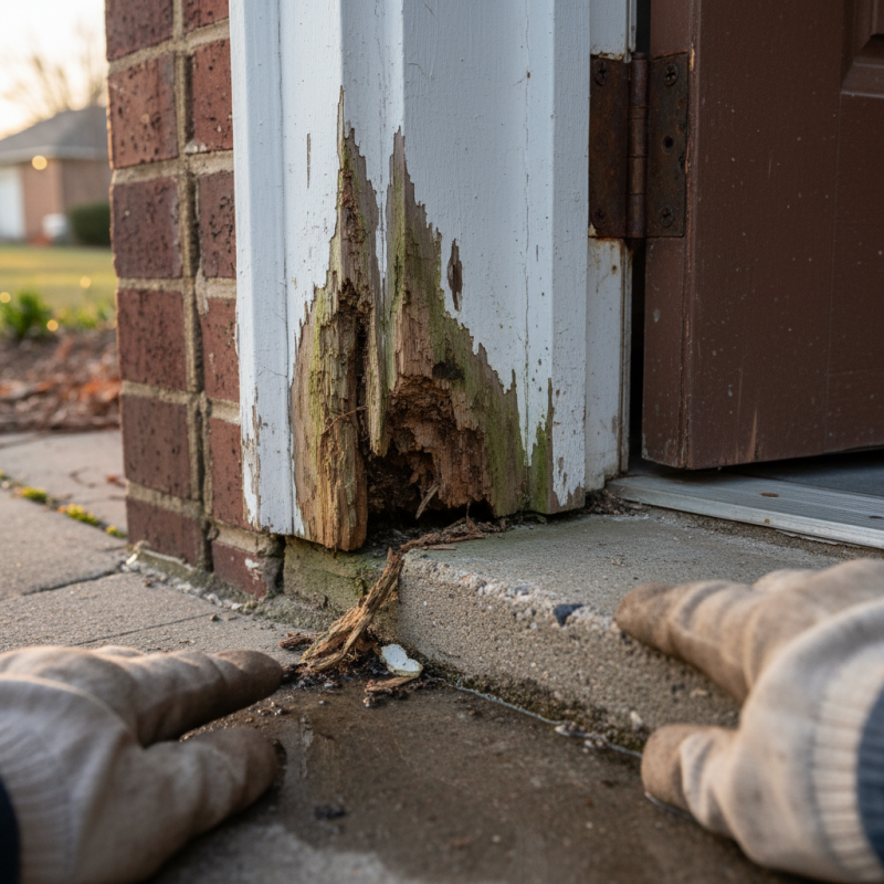 How to Fix a Rotting Wooden Door Frame at the Bottom?