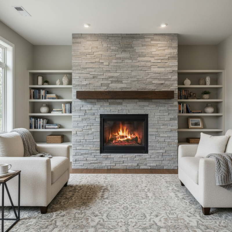 Is PU Stone Wall Panel Safe for Fireplace Surrounds?