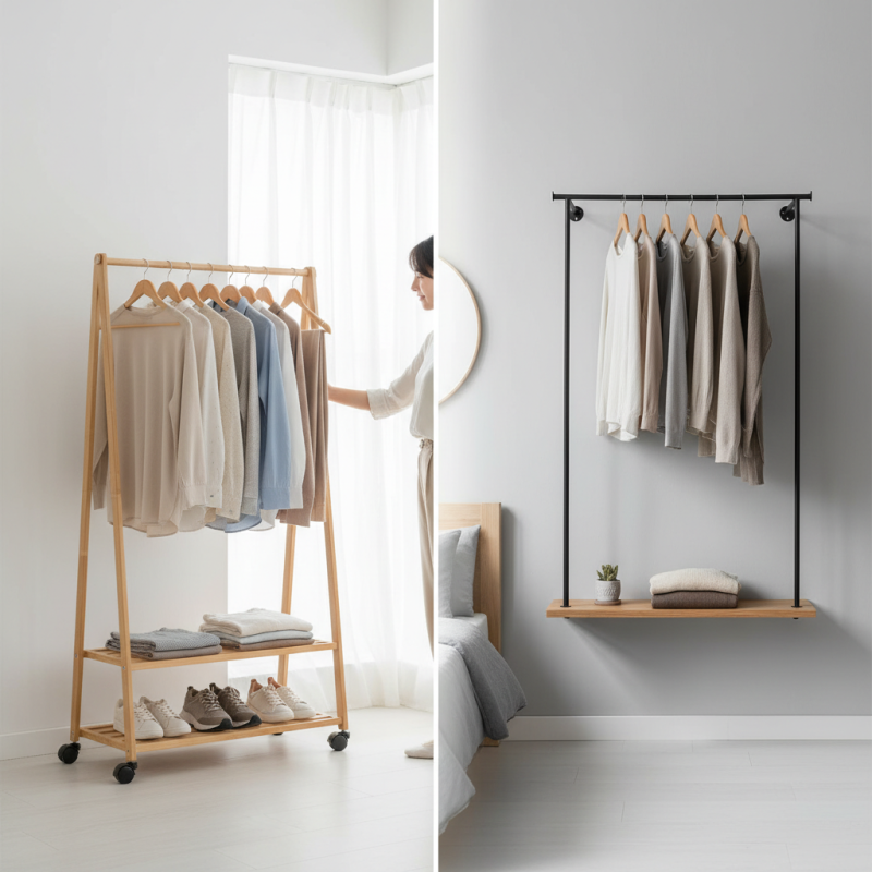 How to Choose Between Floor-standing and Wall-mounted Hanger Racks?