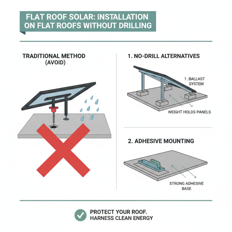 How to Install Solar Panels on Flat Roofs Without Drilling?