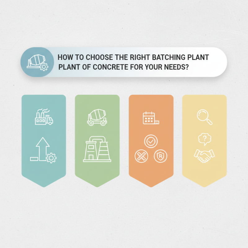How to Choose the Right Batching Plant of Concrete for Your Needs?