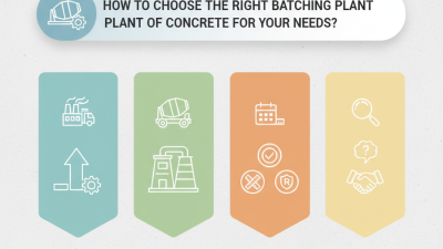 How to Choose the Right Batching Plant of Concrete for Your Needs?