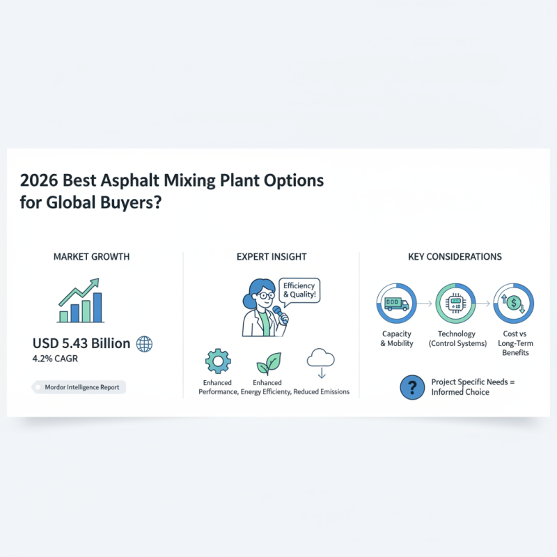 2026 Best Asphalt Mixing Plant Options for Global Buyers?
