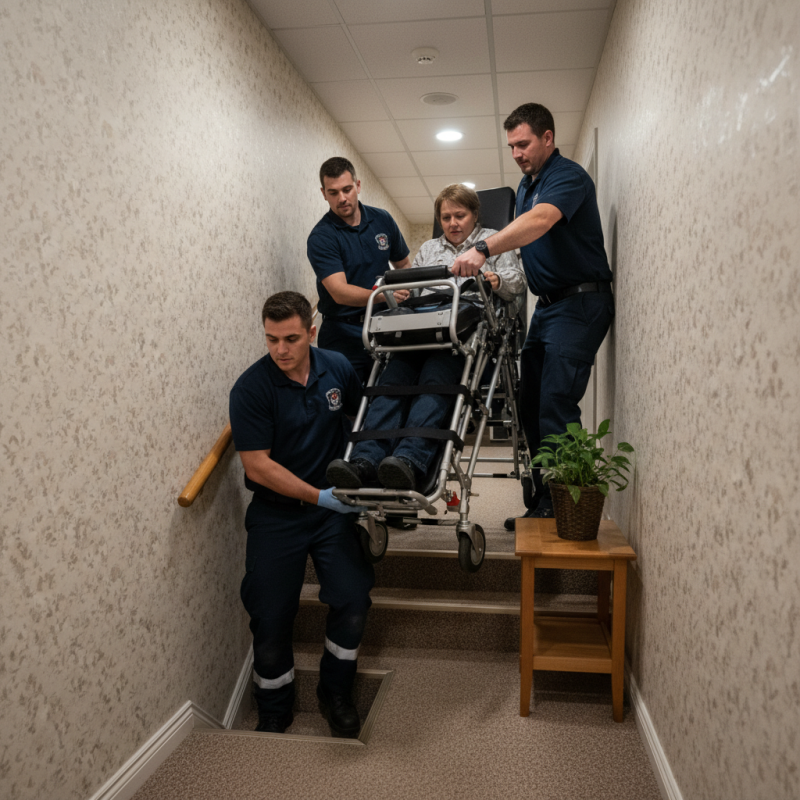 How to Navigate Narrow Hallways with a Stair Chair Stretcher?